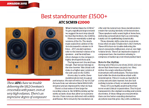 ATC SCM 19 - What Hi Fi? Sound and Vision Awards 2015 - "Best standmounter £1200+"